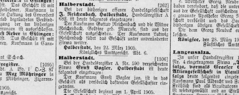 Ludwig Reichenbach führt die Firma allein fort