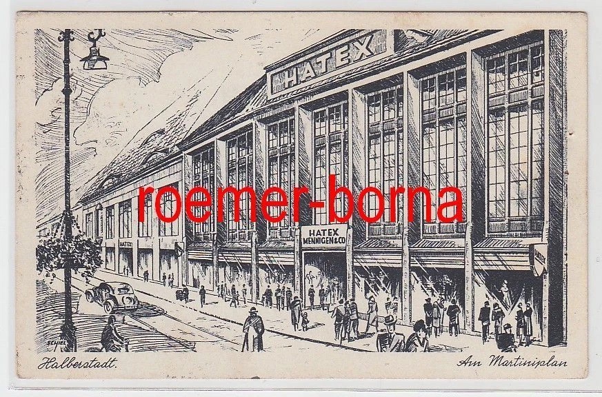 HATEX-Postkarte des früheren Kaufhauses Reichenbach