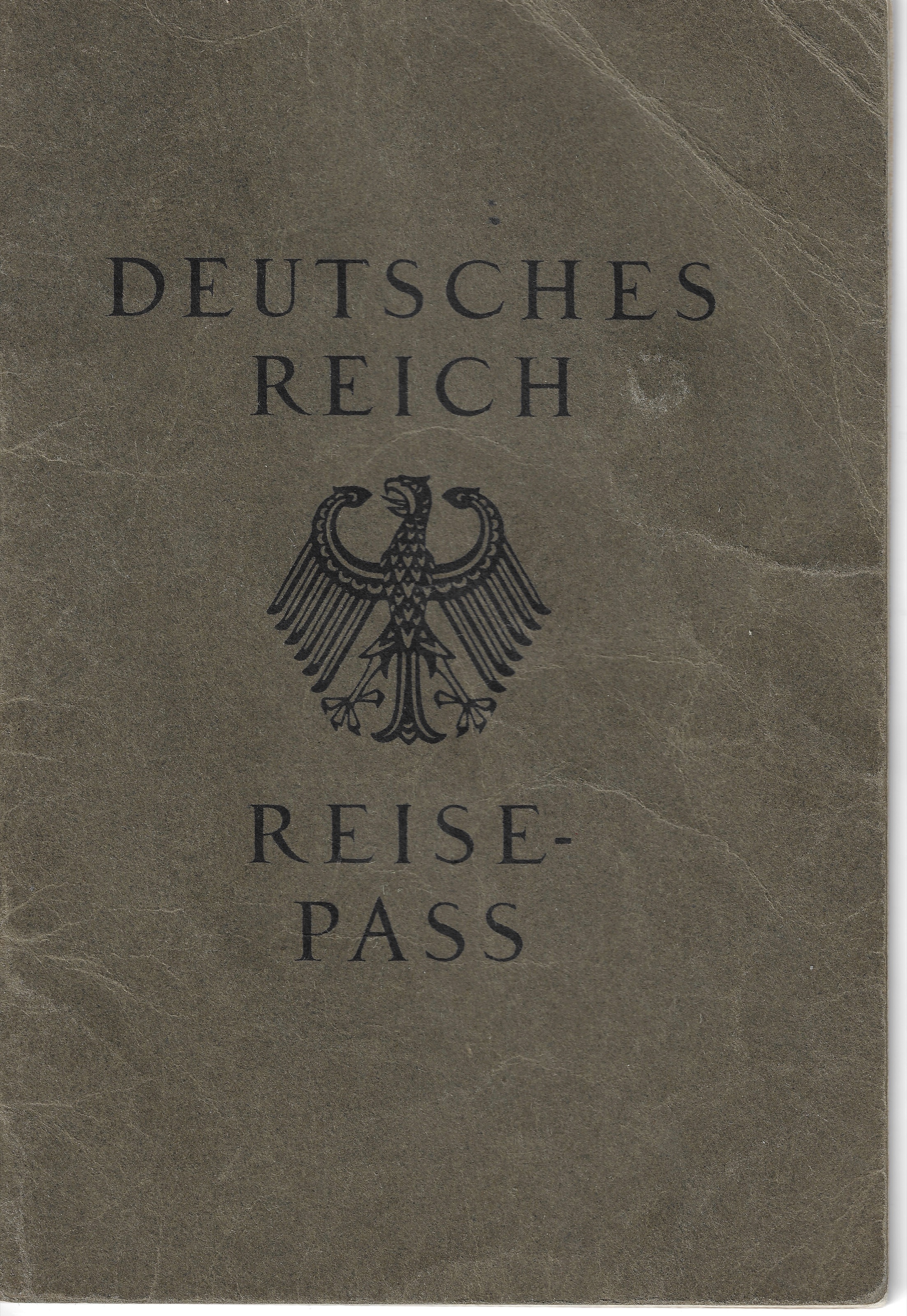 Passport cover from Paul Reichenbach’s German passport