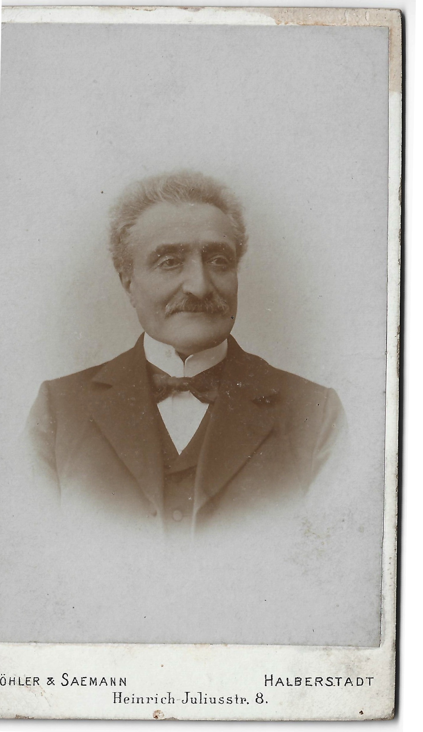 Cabinet-card portrait of Adolph Reichenbach