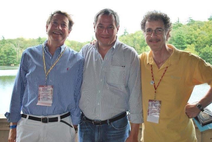 Loui Dobin, Paul J. Reichenbach and Cantor Jeff Klepper standing together outdoors